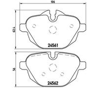 Plaquettes de frein P 06 064 BREMBO pour BMW 5 5 Touring Z4 Roadster X3 X4 7 iX3