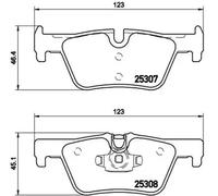 Jeu de plaquettes de frein BREMBO Xtra P 06 071X, arrière