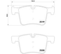 Plaquettes de frein P 06 075 BREMBO pour BMW 1 X3 3 2 Coupé 3 Gran Turismo X4