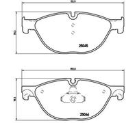 Plaquettes de frein P 06 076 BREMBO pour BMW ALPINA