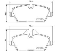 Kit de plaquettes de frein, frein à disque BREMBO P 06 091E