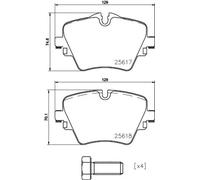 Plaquettes de frein P 06 093 BREMBO pour BMW MINI TOYOTA