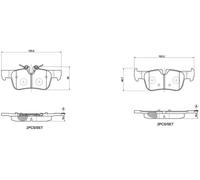 Kit de plaquettes de frein, frein à disque BREMBO P 06 094X