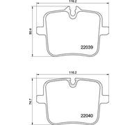 Plaquettes de frein P 06 109 BREMBO pour ALPINA BMW ROLLS-ROYCE