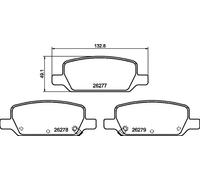 Plaquettes de frein P 09 027 BREMBO pour TESLA MODEL 3 MODEL Y