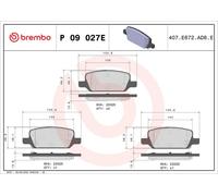 BREMBO P 09 027E Plaquettes de frein