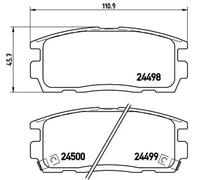 Plaquettes de frein P 10 004 BREMBO pour OPEL CHEVROLET