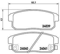 Plaquettes de frein P 10 005 BREMBO pour SUZUKI NISSAN