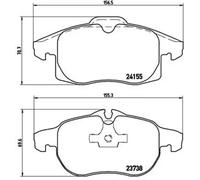 Jeu de 4 plaquettes de frein BREMBO P 10 011 - Réf. 1395069