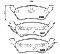 Plaquettes de frein P 11 014 BREMBO pour CHRYSLER DODGE