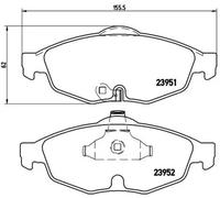 Plaquettes de frein P 11 016 BREMBO pour CHRYSLER DODGE