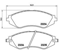 Plaquettes de frein P 15 002 BREMBO pour DAEWOO CHEVROLET