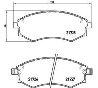 Brembo Plaquettes de frein avant P15011 - Jeu de 4