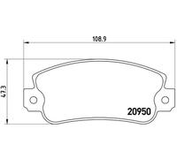 BREMBO Jeu de plaquettes de frein avant 8020584050910