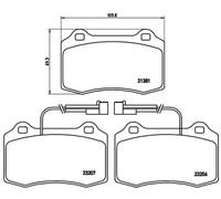 Plaquettes de frein P 23 074 BREMBO pour ALFA ROMEO CHRYSLER FIAT