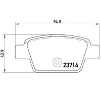 Brembo P23080 Plaquettes de Frein Arrière