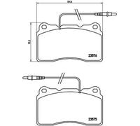 Plaquettes de frein P 23 082 BREMBO pour PEUGEOT FIAT CITROËN LANCIA