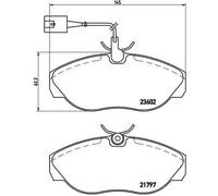 BREMBO - Jeu de 4 plaquettes de frein P 23 083 - Réf. 1395186