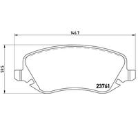 1x Kit de plaquettes de frein, frein à disque BREMBO P 23 088 convient pour