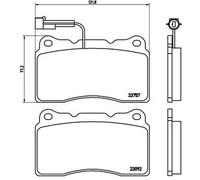 BREMBO Jeu de garnitures de frein, frein à disque P23115X Compatible avec: ALFA ROMEO 159, 159 Sportwagon, LANCIA DELTA III, MASERATI GHIBLI III, QUATTROPORTE VI