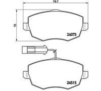 Plaquettes de frein P 23 128 BREMBO pour LANCIA YPSILON
