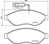 Plaquettes de frein P 23 144 BREMBO pour FIAT PEUGEOT CITROËN OPEL