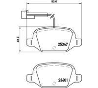 Brembo P23146 Plaquettes de Frein Arrière