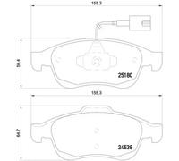 Plaquettes de frein P 23 148X BREMBO pour ALFA ROMEO GIULIETTA