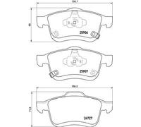 Plaquettes de frein P 23 155 BREMBO pour FIAT 500L