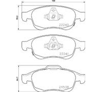 Plaquettes de frein P 23 165 BREMBO pour JEEP FIAT