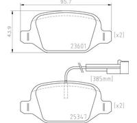 Plaquettes de frein P 23 181 BREMBO pour FIAT 500 500 C