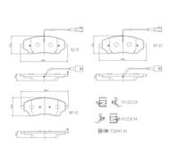 Plaquettes de frein P 23 204 BREMBO