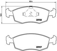 Plaquettes de frein P 24 019 BREMBO pour FORD PANTHER
