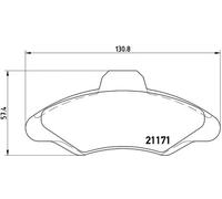 Plaquettes de frein P 24 029 BREMBO pour FORD ESCORT V ORION III ESCORT VI