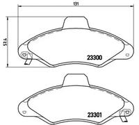 Plaquettes de frein P 24 045 BREMBO pour FORD ESCORT VI ESCORT VI Turnier