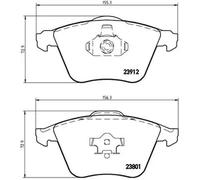 Plaquettes de frein P 24 057 BREMBO pour VOLVO SAAB FORD MAZDA