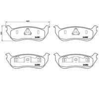 Plaquettes de frein P 24 068 BREMBO pour FORD USA EXPLORER