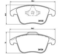 Brembo P24076 Plaquettes de Frein Avant
