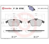 Plaquettes de frein P 24 076E BREMBO