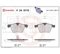 Plaquettes de frein P 24 077E BREMBO