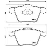Plaquettes de frein P 24 077X BREMBO pour VOLVO FORD