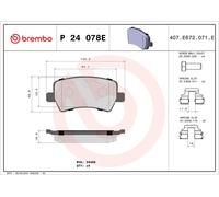 Plaquettes de frein P 24 078E BREMBO
