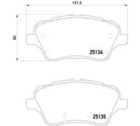 Brembo P24151 Plaquettes de Frein Avant