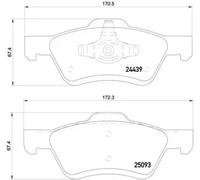 BREMBO - Jeu de 4 plaquettes de frein P 24 159 - Réf. P 24 159