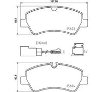 Plaquettes de frein P 24 187 BREMBO pour FORD TRANSIT V363 Fourgon