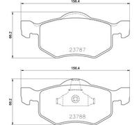 Plaquettes de frein P 24 219 BREMBO pour MAZDA FORD