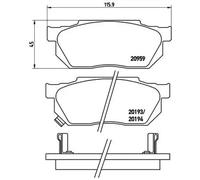 Plaquettes de frein P 28 008 BREMBO pour HONDA PRELUDE II CRX I CRX II