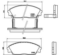 Plaquettes de frein P 28 016 BREMBO pour HONDA CIVIC VI Fastback PRELUDE III