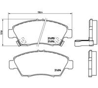 Plaquettes de frein P 28 023 BREMBO pour HONDA CRX III CIVIC V Hatchback INSIGHT