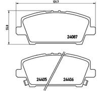 Plaquettes de frein P 28 037 BREMBO pour HONDA CIVIC VIII Hatchback